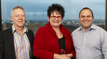Mr Chris Porter, Ms Joe Manton and Mr Andrew Sanderson announce merger of Architecture & Access and the Institute of Access Training Australia IATA