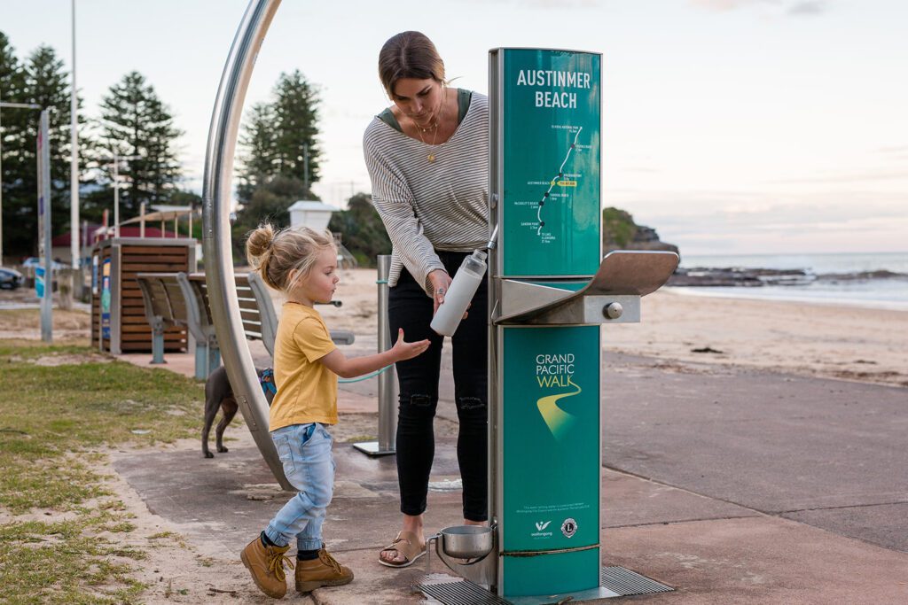 Austinmer Beach drinking fountain by Civiq