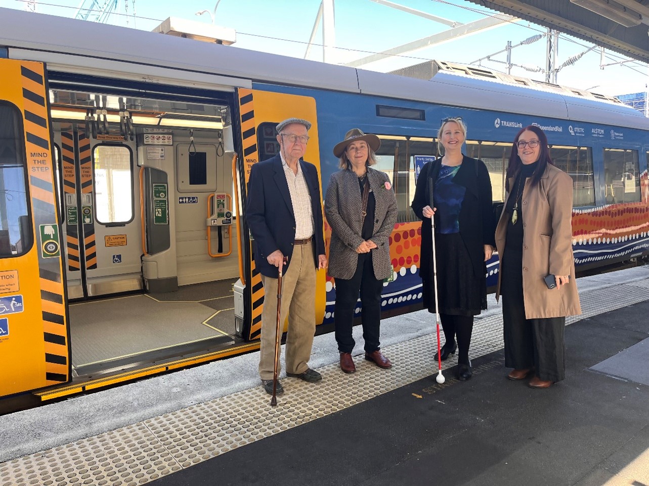 John and Karen Lovelace (Father and Sister of the late Wendy Lovelace), Sarah Hartley – Vision Australia and Patricia Flores (Access Leader QLD at Architecture & Access)